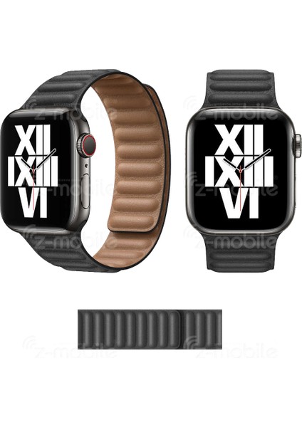 Apple Watch Uyumlu 2 3 4 5 6 38 mm 40 mm Manyetik Baklalı Model Deri Kayış Kordon fiyatları