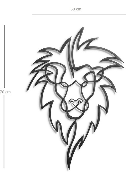Aslan Metal Duvar Tablosu