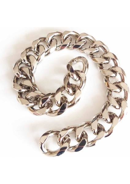 Gümüş Renk Nice Çanta Zinciri 6mm 22X27 (35 Cm)