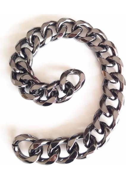 Füme Renk Nice Çanta Zinciri 6mm 22X27 (35 Cm)