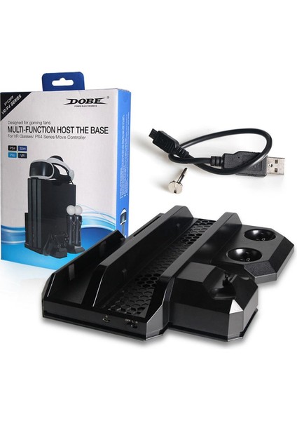Dobe Ps4 Pro,slim,controller, Vr Dikey Multi Çift Şarj ve Soğutma Fanı Standı (Yurt Dışından)