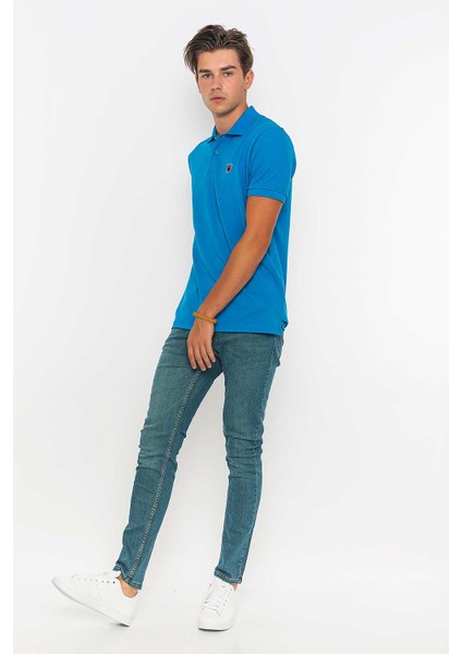 Polo Yaka Tişört Mavi modelleri