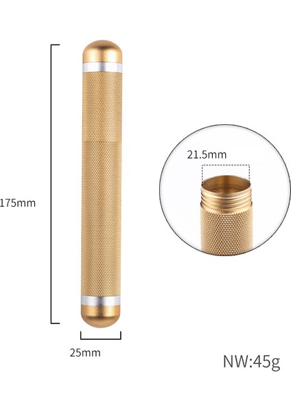 Gold Aliminyum Tekli 52 Ring Puro Kılıfı Puro Kutusu RB91SR