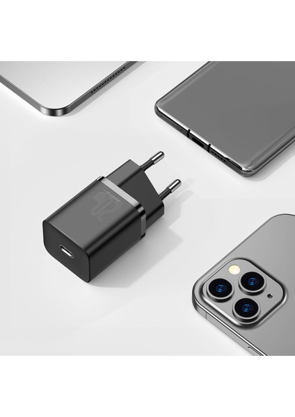 Apple iPhone 11 / 12 / 13 / Pro / Pro Max / Mini / 14 / 14 Plus / 14 Pro / 14 Pro Max Tüm Serilerle Uyumlu 20W Hızlı Şarj Adaptörü + Type-C To Lightning 1m Şarj Kablosu