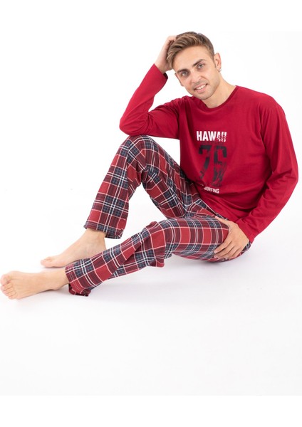Erkek Baskılı Pijama Takımı Uzun Kollu Tampap 2170 fiyatları