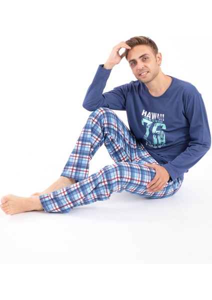Erkek Baskılı Pijama Takımı Uzun Kollu Tampap 2170 fiyatları