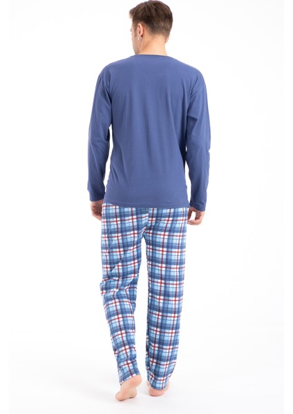 Erkek Baskılı Pijama Takımı Uzun Kollu Tampap 2170 indirimleri