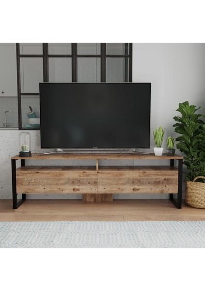 Robin Home Tv Ünitesi Tv Sehpası 180CM Metal Ayaklı Çam