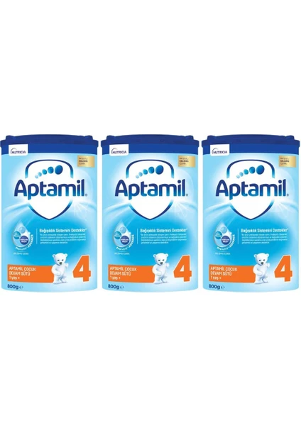 4 Numara Çocuk Devam Sütü 2400 Gr. 1 Yaş+ (3 x 800 Gr. Akıllı Kutu)