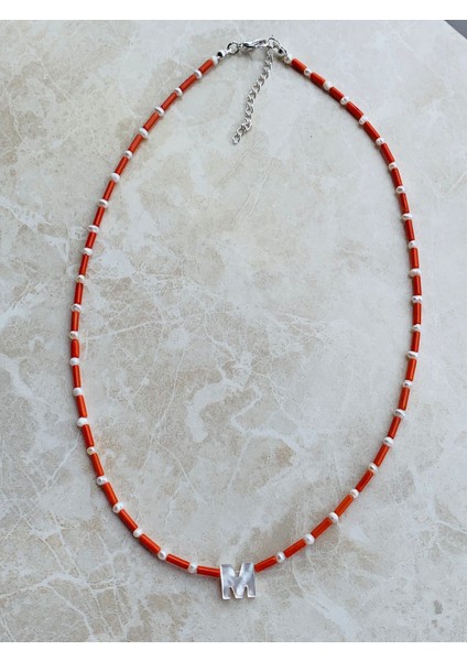 Mercan Inci ve Sedef Harfli Doğal Taş Kolye fiyatları