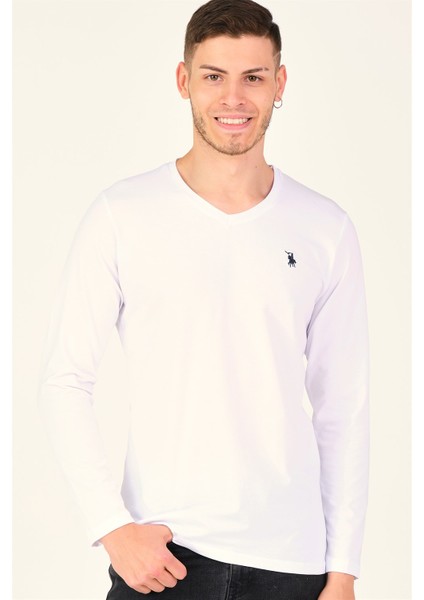 T8587 Dewberry V Yaka Erkek -Kar Beyaz fırsatları