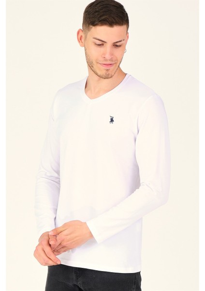 T8587 Dewberry V Yaka Erkek -Kar Beyaz indirimleri