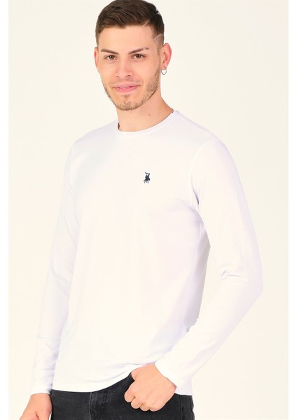 T8588 Dewberry Bisiklet Yaka Erkek -Kar Beyaz modelleri