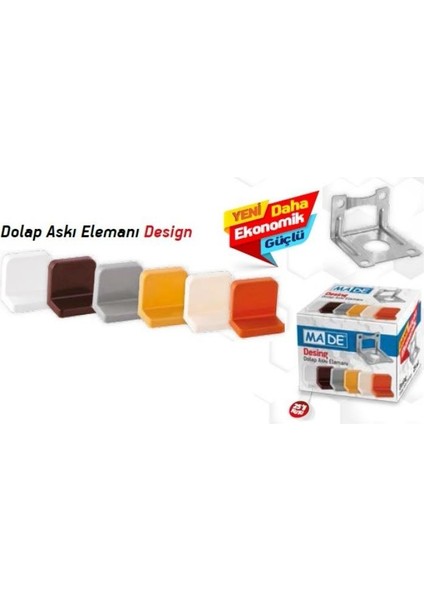 Dolap Aski Elemani Extra Saç Kalinliğı 1,20 mm Beyaz 250 Adet