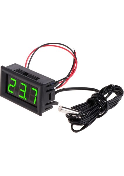 12V Termometre Su Geçirmez Sıcaklık Sensörü - Yeşil