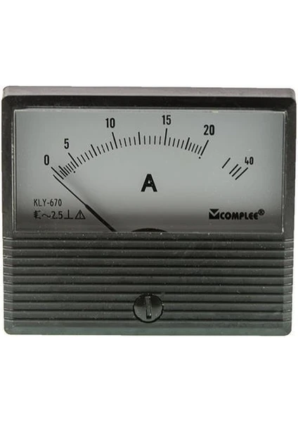 20A Analog Ampermetre - Panel Tipi Ölçü Aleti KLY-T670