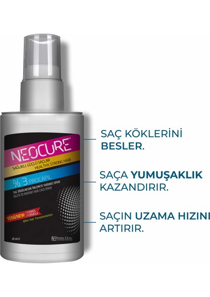 Dermo Clean Neocure Saç Ekimi Sonrası Dermal Sprey 60 ml