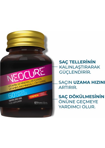 Dermo Clean Neocure Saç Ekimi Sonrası Vitamin 60 Tablet