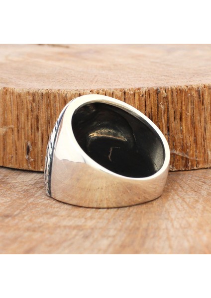 925 Ayar Gümüş Kartal Desenli Erkek Yüzük modelleri