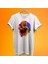 Renkli Kuru Kafa Baskılı %100 Pamuk Oversize T-Shirt Büyük Beden Tişört 1
