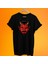 Şeytan Baskılı %100 Pamuk Oversize T-Shirt Büyük Beden Tişört 1