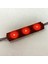 3'lü Mercekli Modül LED - Kırmızı 12V 1.2W 2