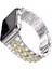 Apple Watch 7 6 Se 5 4 3 2 1 - 38 / 40 / 41 mm Uyumlu Metal Kordon Premium Paslanmaz Çelik Kayış 3