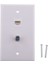 Koaksiyel F Konnektör Ethernet Ağ Duvar Plakası Soket Çıkışı 3
