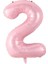 Partipan 2 Rakam Folyo Balon Pembe 76 cm 1