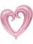Partipan Boş Kalp Folyo Balon Pembe 100 cm 1