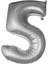 Partipan 5 Rakam Folyo Balon Gümüş 76 cm 1