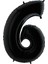 Partipan 6 Rakam Folyo Balon Siyah 76 cm 1