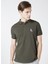 Polo Yaka Haki Baskılı Erkek T-Shirt 4
