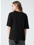 Bisiklet Yaka Düz Siyah Kadın T-Shirt DANTITA 3