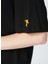 Bisiklet Yaka Düz Siyah Kadın T-Shirt DANTITA 5