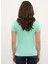 GTP-IY021 Kısa Kol Polo Yaka Slim Fit Yeşil Kadın T-Shirt 2