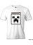 T-Shirt Minecraft - Creeper Stencil Beyaz Erkek Tshirt 2