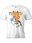 T-Shirt Fairy Tail - Natsu & Happy Beyaz Erkek Tshirt 1