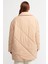 Oversize Kruvaze Kapitone Şişme Mont 3