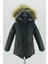 Asortik Unisex Mont Kaban Kışlık Kanvas Kumaş Büzmeli Diz Üstü İçi Kürk Kapüşonlu Kaban Mont-MNT-0005 4