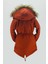 Asortik Unisex Mont Kaban Kışlık Kanvas Kumaş Büzmeli Diz Üstü İçi Kürk Kapüşonlu Kaban Mont-MNT-0005 4