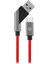 Swapp SW-C570 1M 3A Micro Usb Çapraz Uçlu Kırmızı/Gri Şarj Kablosu 1
