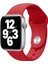 Apple Watch Series SE/10/9/8/7/6/5/4/3 Uyumlu 42mm-41mm-40mm-38mm M/L Silikon Kordon Koyu Kırmızı 1