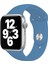 Apple Watch Series SE/10/9/8/7/6/5/4/3 Uyumlu 42mm-41mm-40mm-38mm M/L Silikon Kordon Loş Mavi 1
