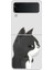 Samsung Galaxy Z Flip 3 Boyalı Karikatür Şeytan Kedi Desen Sert Pc Koruma Telefon Kılıfı Kapağı (Yurt Dışından) 1