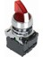 ISM-BK134B5 24V Metal Kırmızı Işıklı Mandal Buton 1-0-2 1