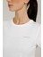 CT122 Basic C Neck T-Shır Beyaz Kadın T-Shirt 4