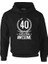 Llord T-Shirt Llordd T-Shirt Awesome 40 Years Siyah Erkek Fermuarsız Kapüşonlu 1