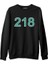 Llord T-Shirt Llordd T-Shirt Squid Game-Number 218 Siyah Erkek Kalın SweaT-Shirt 1