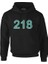Llord T-Shirt Llordd T-Shirt Squid Game-Number 218 Siyah Erkek Fermuarsız Kapüşonlu 1